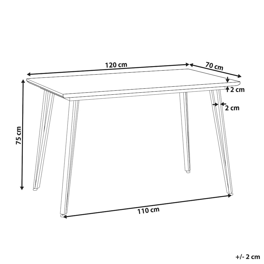 Stół do jadalni GREYTON Biały 120 cm 70 cm