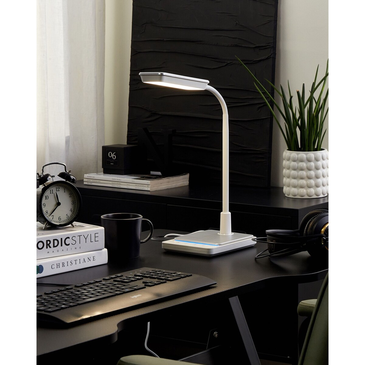 Lampa biurkowa LED CENTAURUS Ze ściemniaczem Metal Biały