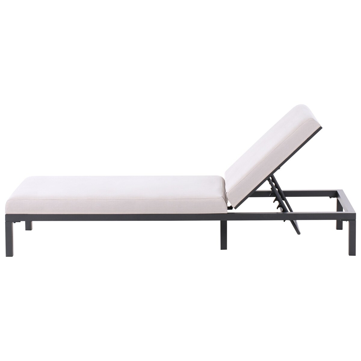 Leżak ogrodowy z poduszką LARIANO Metal Jasnobeżowy