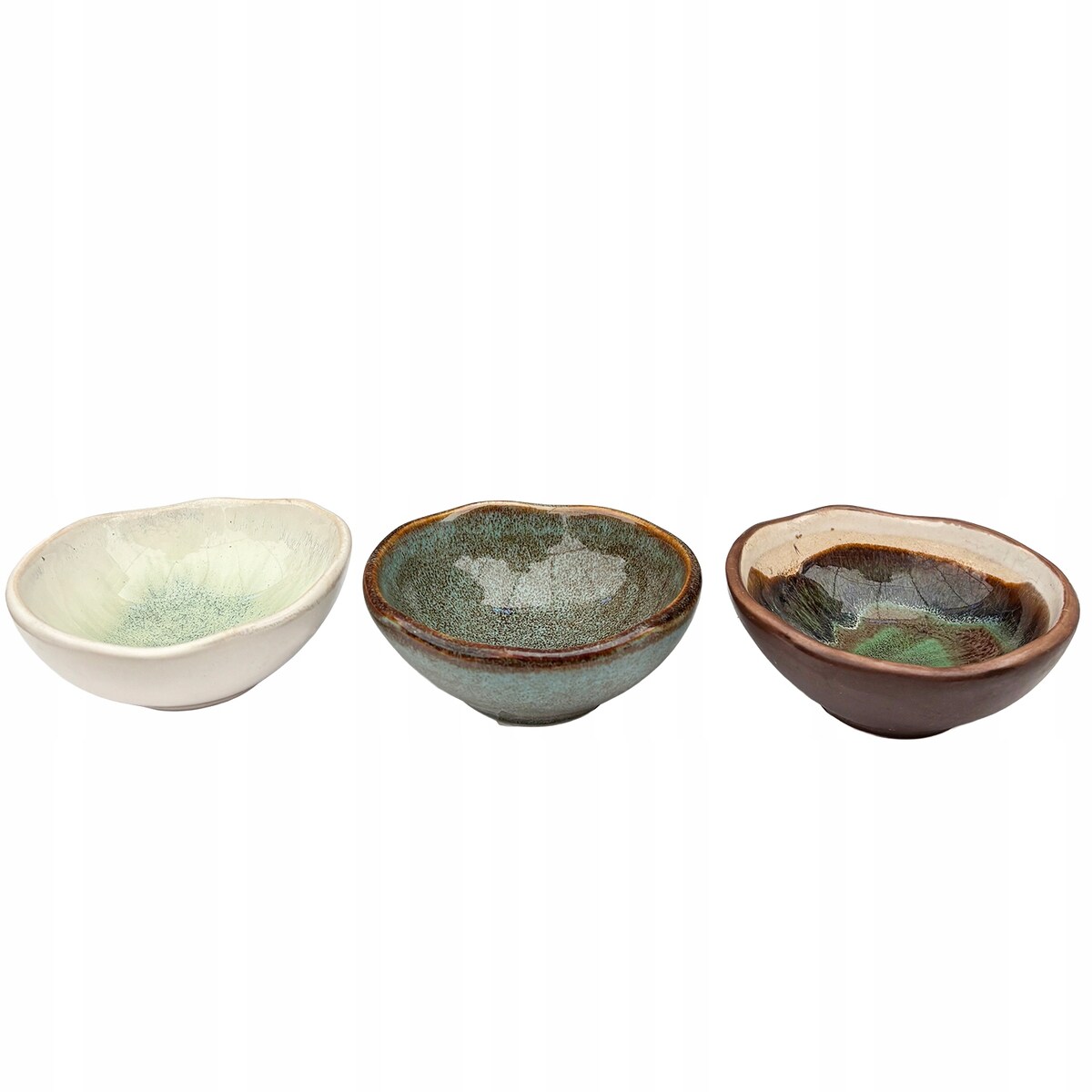 MISKA MISECZKA DIPÓWKA TALERZYK CERAMICZNA 50ml 3szt MAŁA NA SOS SOJOWY DIP