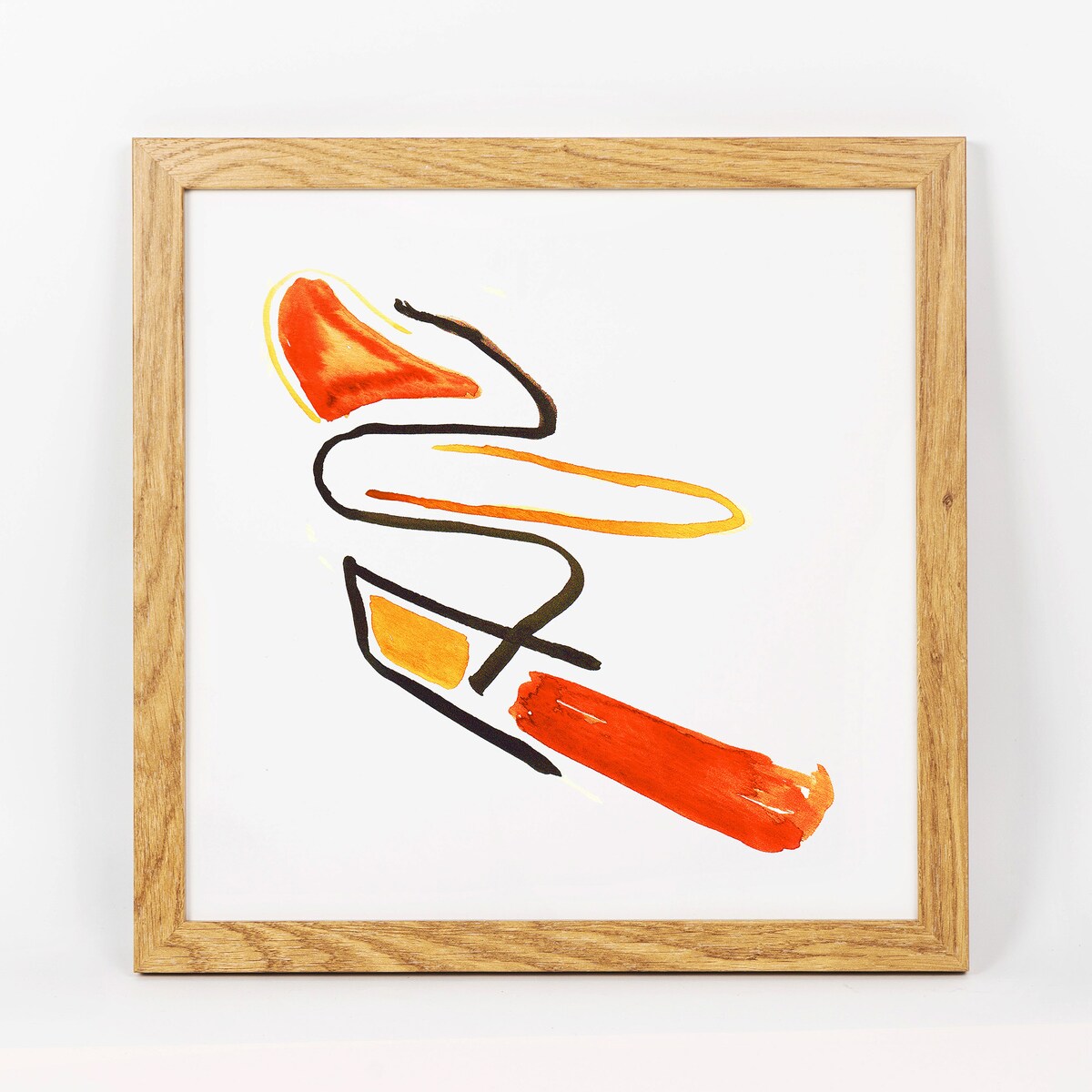 Ramka na zdjęcia 30x30 cm dębowa rama MDF z plexi do powieszenia pion poziom klasyczna kwadratowa ramka FRAMAI®