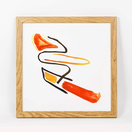 Ramka na zdjęcia 30x30 cm dębowa rama MDF z plexi do powieszenia pion poziom klasyczna kwadratowa ramka FRAMAI®