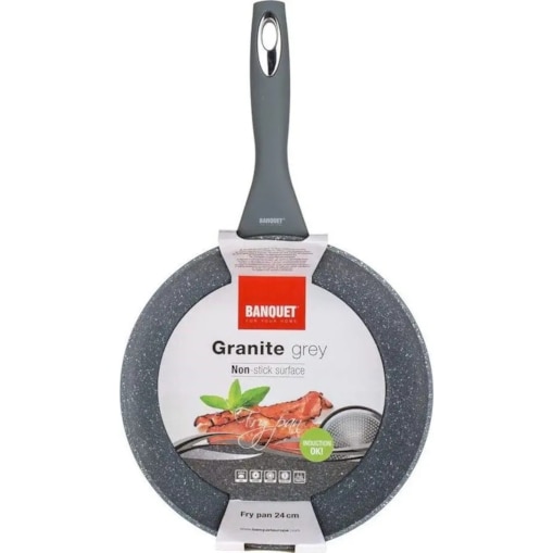 PATELNIA GRANITE 24 cm BANQUET marmurkowa do smażenia kuchenna indukcja