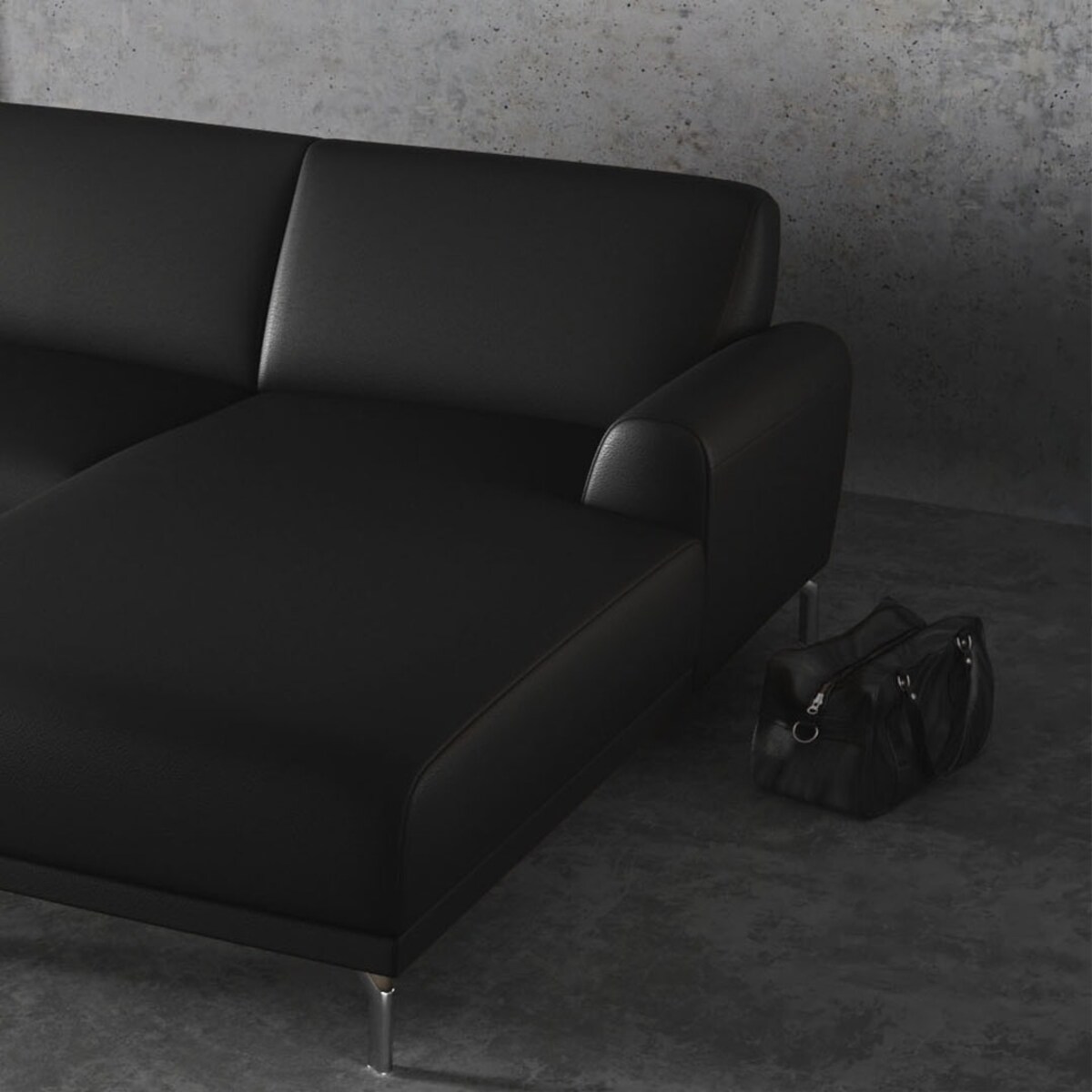 Sofa narożna Puzo ciemnoszara