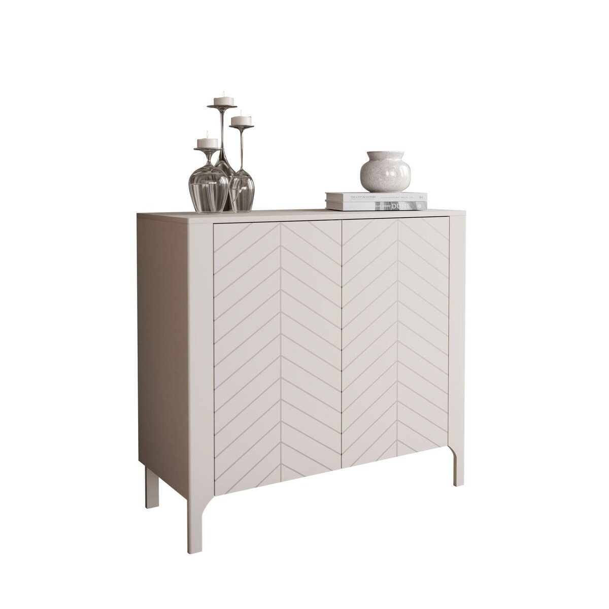 Dwudrzwiowa komoda LUMI 103 cm, kaszmir