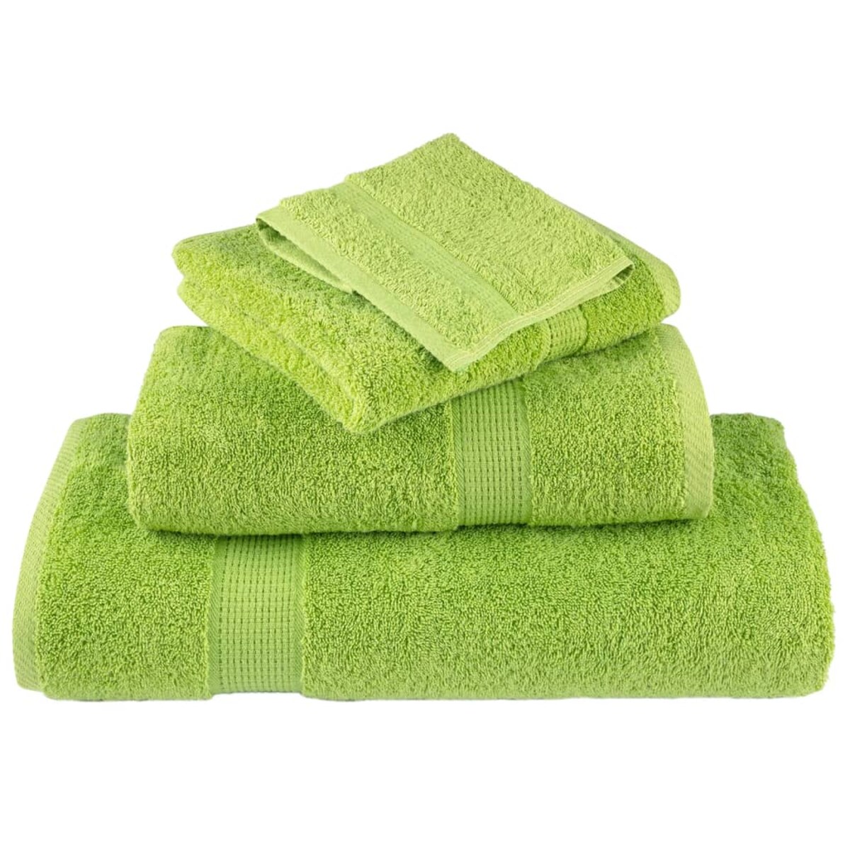 vidaXL Ręczniki premium SOLUND, 2 szt., zielone, 80x200 cm, 600 g/cm²