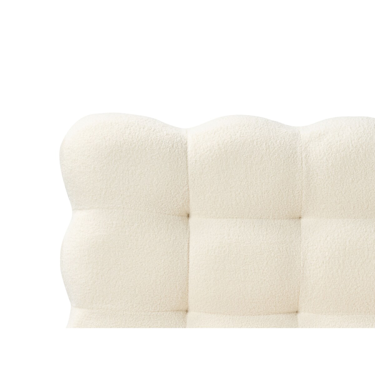 Łóżko Boucle SOULISSE 180 x 200 cm Złamana biel