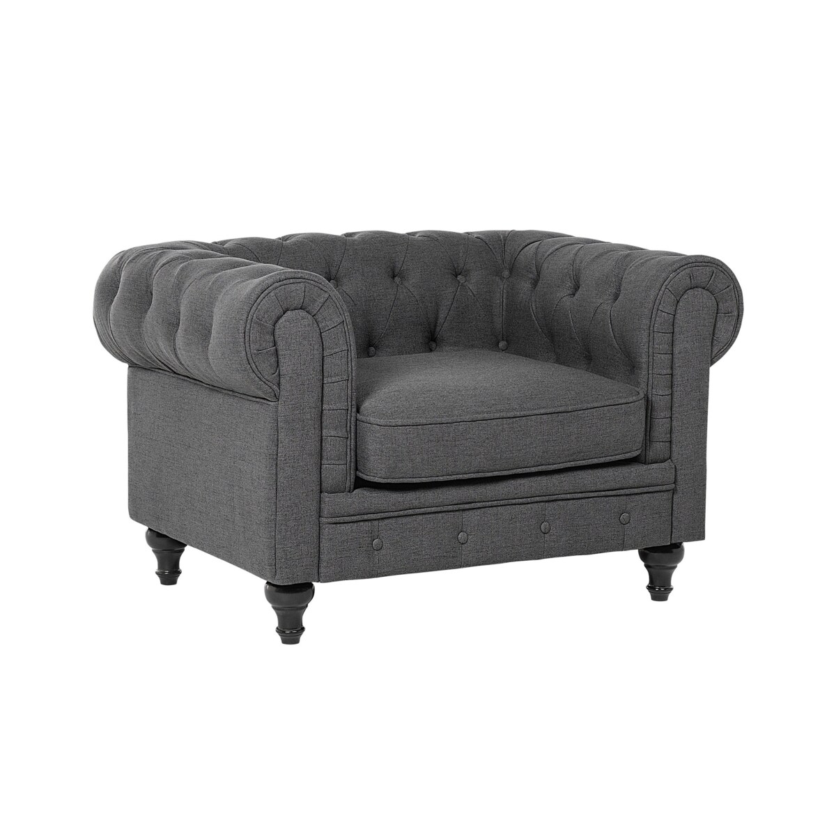 Fotel CHESTERFIELD Szary