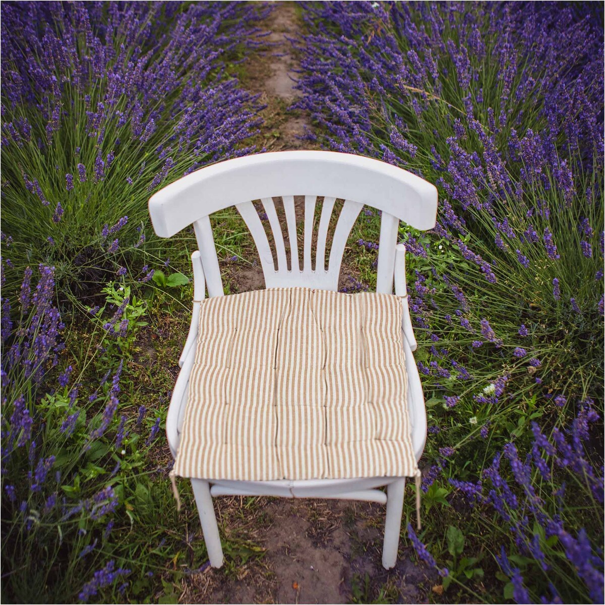 Poduszka Na Krzesło Ogrodowe Do Domu Na Taras 40X40 Cm Jasnobrązowe