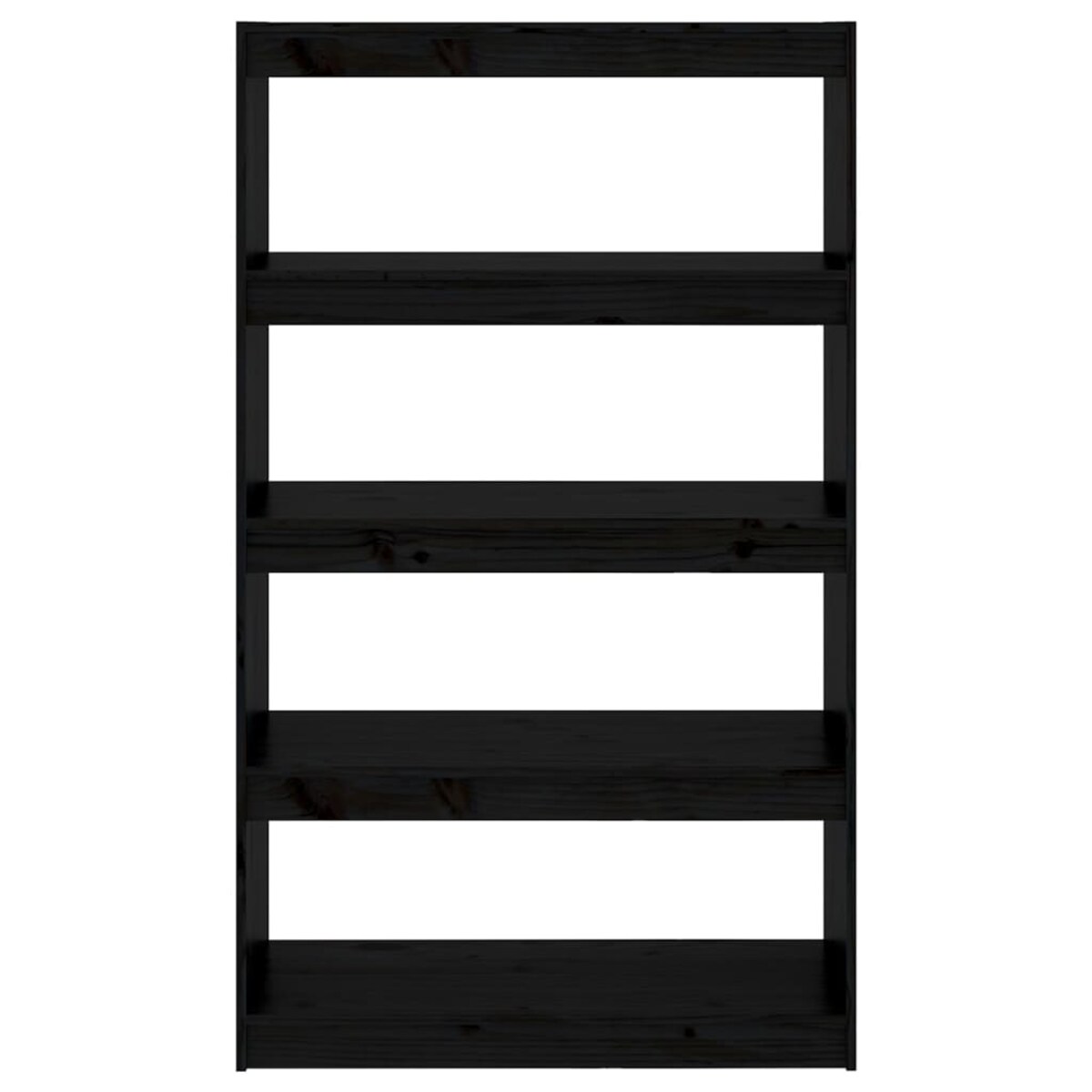 vidaXL Regał na książki/przegroda, czarny, 80x30x135,5 cm, sosnowy