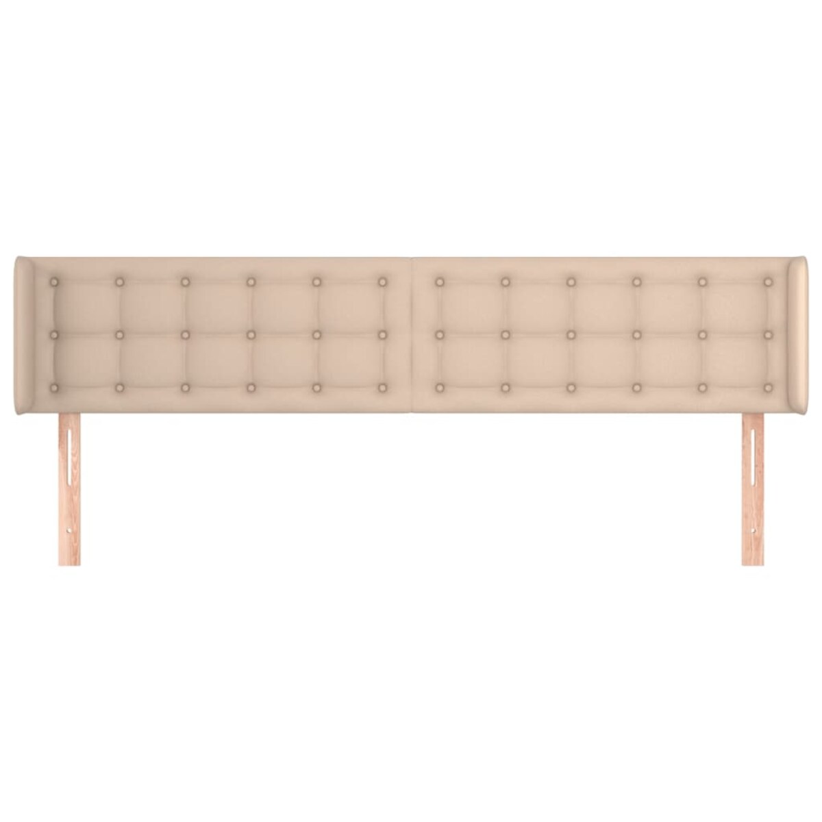 vidaXL Zagłówek uszak, cappuccino, 163x16x78/88 cm, sztuczna skóra