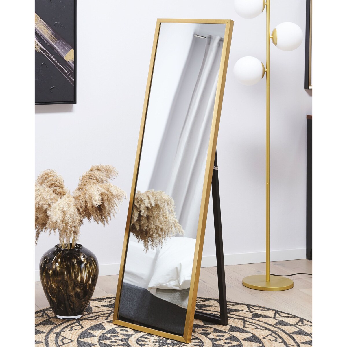 Lustro stojące TORCY 140 cm Złoty