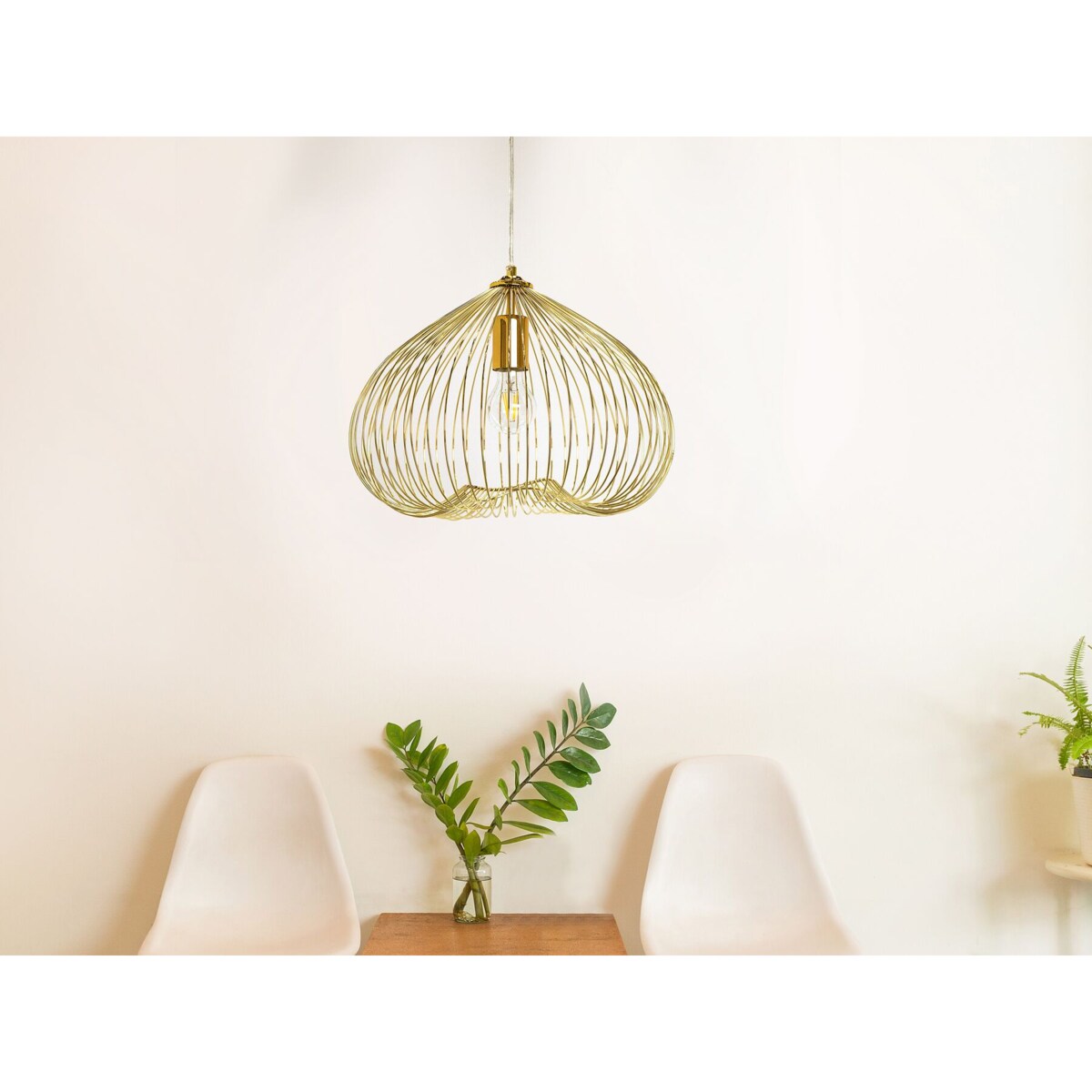 Lampa wisząca metalowa złota TORDINO