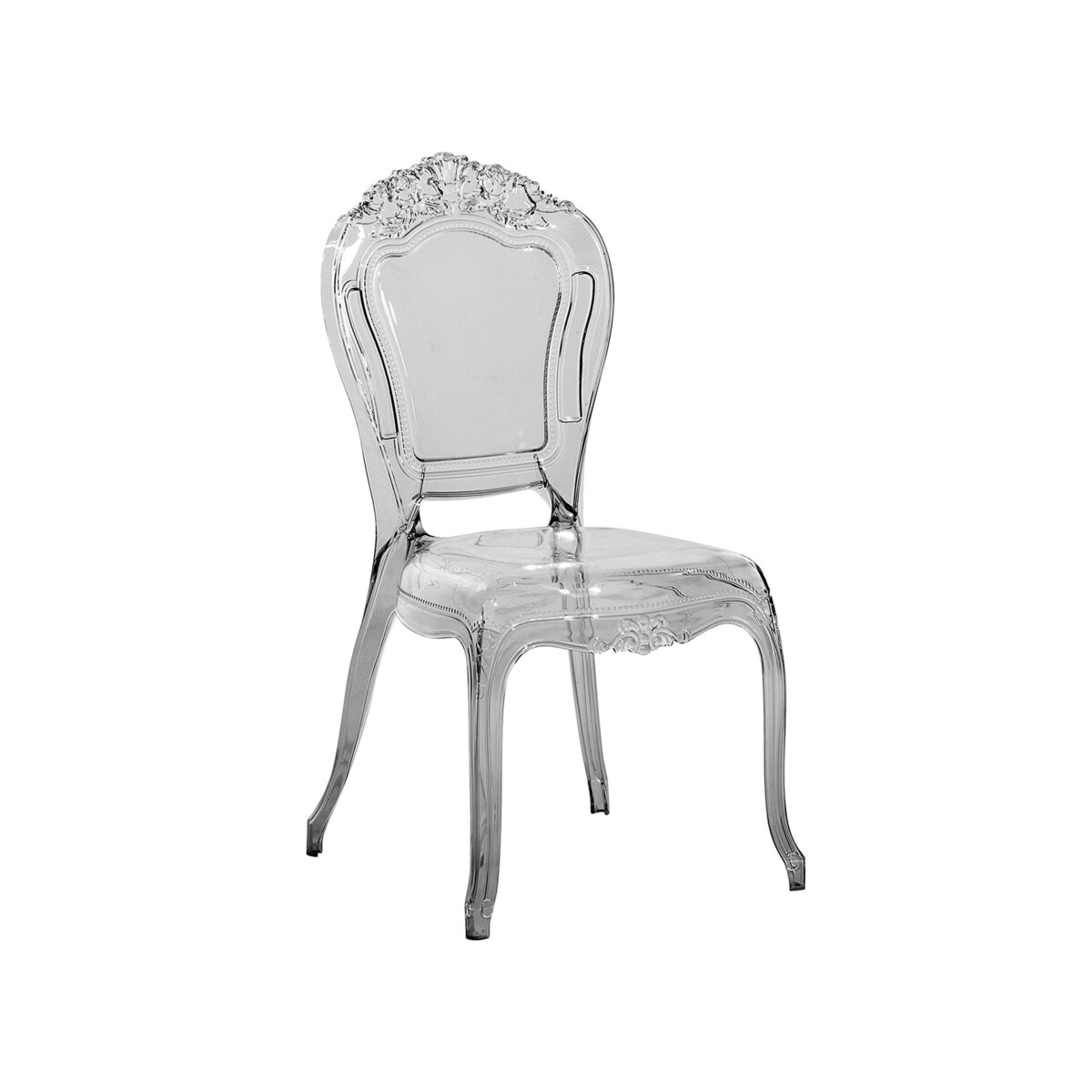 Zestaw 2 krzeseł do jadalni przezroczysty czarny VERMONT