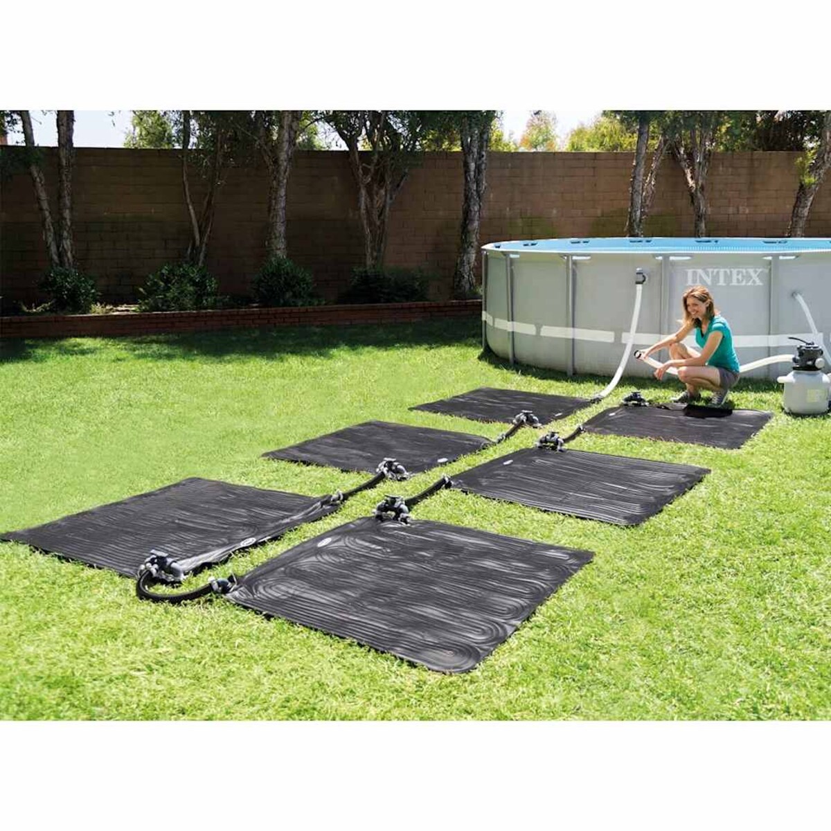 Intex Solarna mata grzewcza 1,2 x 1,2 m, PVC, czarna, 28685