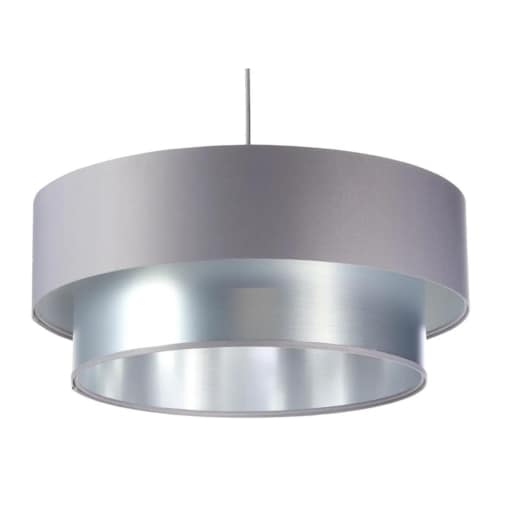 Lampa wisząca DOUBLE GRAY 40 szara/srebrna