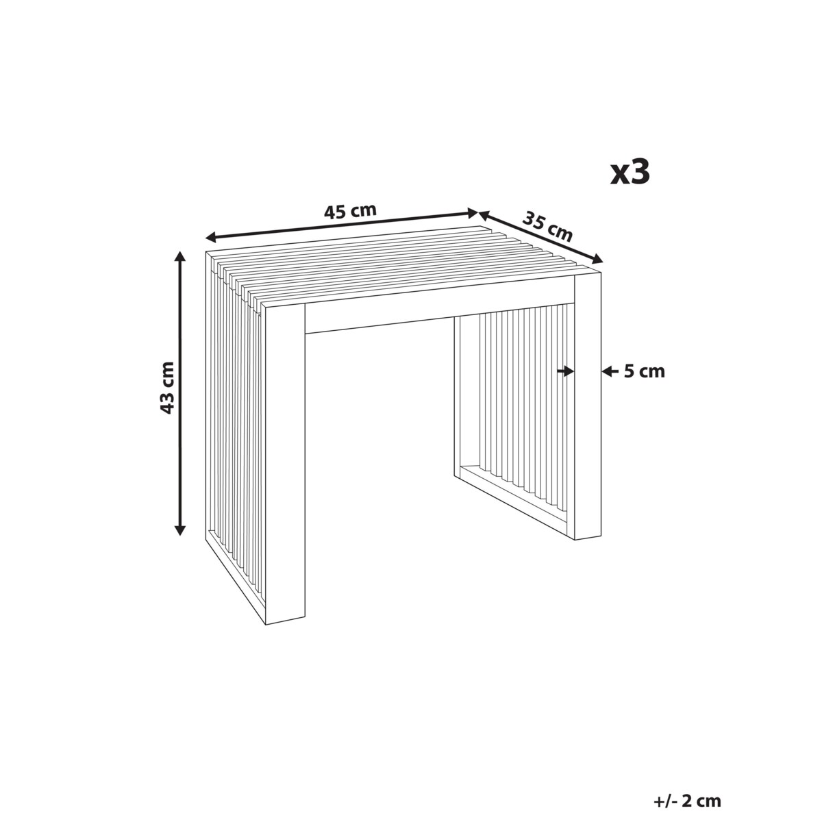 Krzesło ogrodowe Drewno Jasne drewno BELLANO