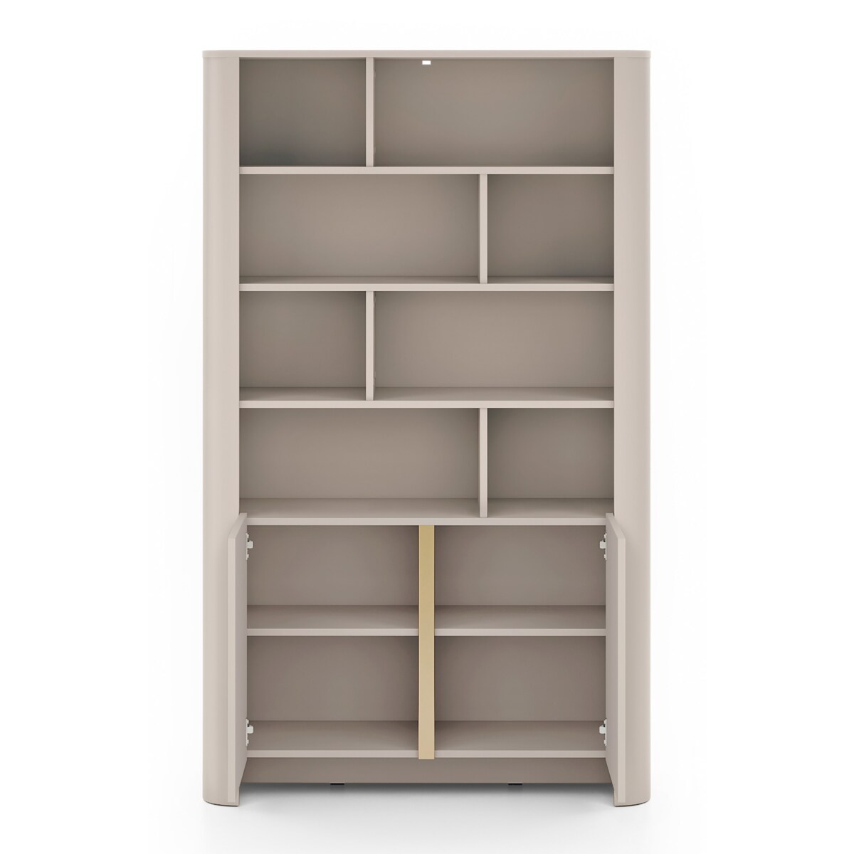 Regał pojemny o zaokrąglonych kształtach, kaszmirowy