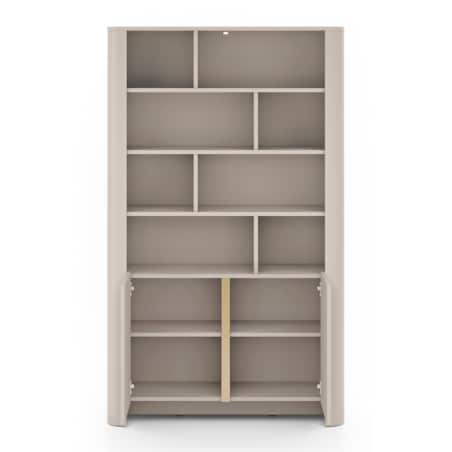 Regał pojemny o zaokrąglonych kształtach, kaszmirowy