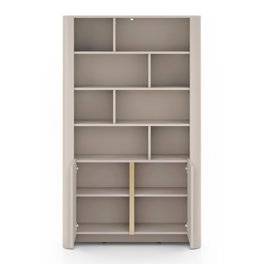 Regał pojemny o zaokrąglonych kształtach, kaszmirowy