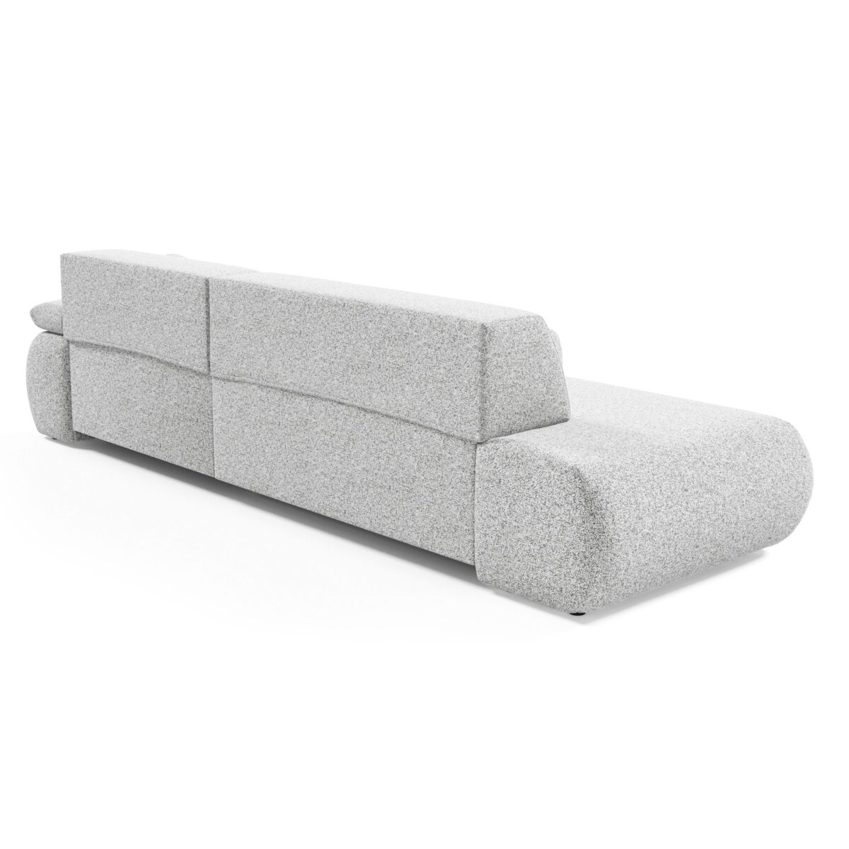 Narożnik rozkładany PENTI z pojemnikiem na pościel, prawy, jasno-szary