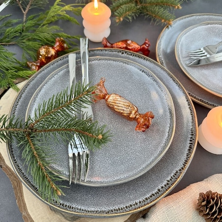 VILLA ITALIA Bombka szklana CUKIEREK orange 12 cm