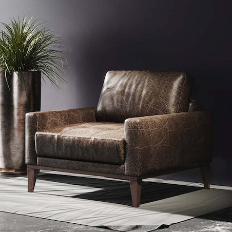 Fotel Musso - brązowa vintage