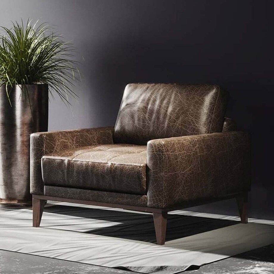 Fotel Musso - brązowa vintage