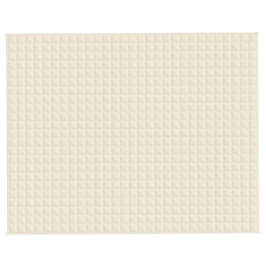 vidaXL Koc obciążeniowy, kremowy, 235x290 cm, 11 kg, tkanina