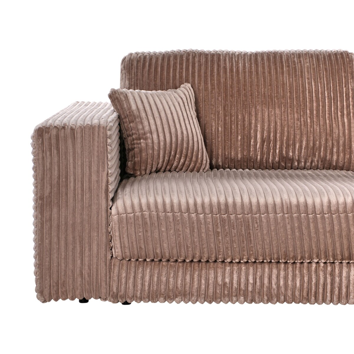 Narożnik LOFOTEN Sztruks Jasnobrązowy dla 3 osób Prawostronny