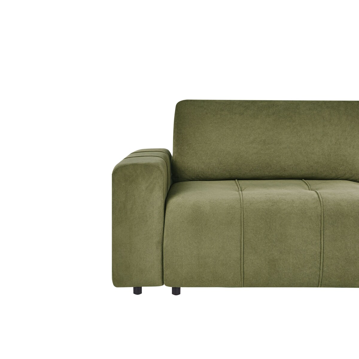 Sofa 3-osobowa rozkładana z pojemnikiem zielona INNVIK