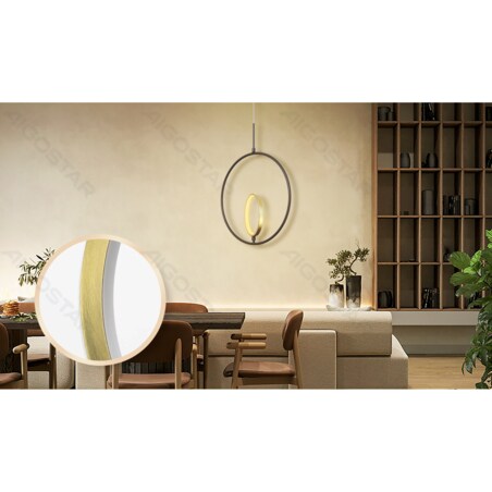 lampa wisząca 2700k aluminium i silikon nowoczesny design 120cm