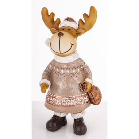 Figurka - łosza 17,5x9x7 cm ALCE w sukience i torebką
