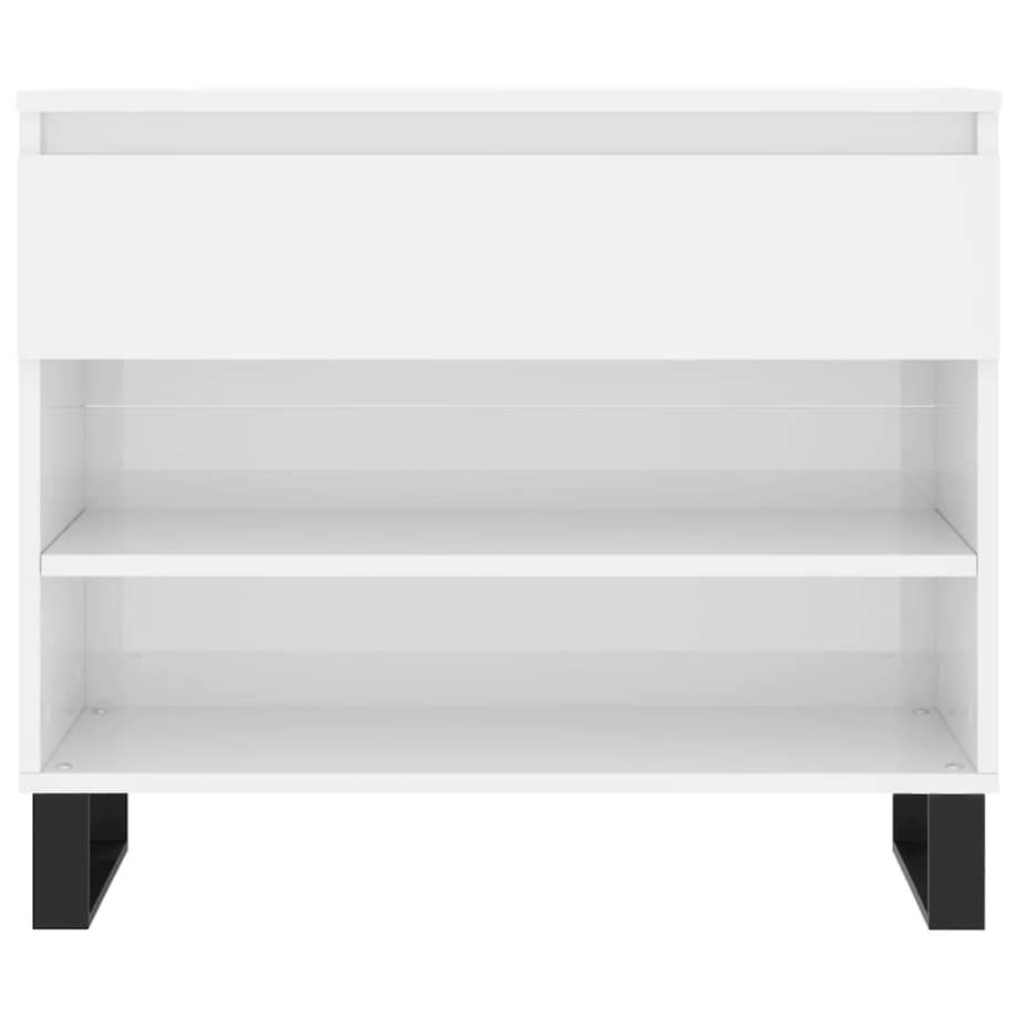 vidaXL Szafka na buty, wysoki połysk, biała, 70x36x60 cm