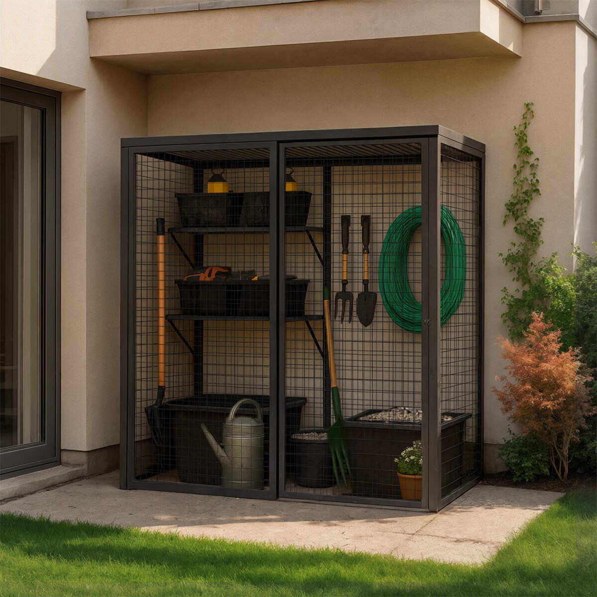 Metalowa klatka do przechowywania 200 x 100 x 200 cm