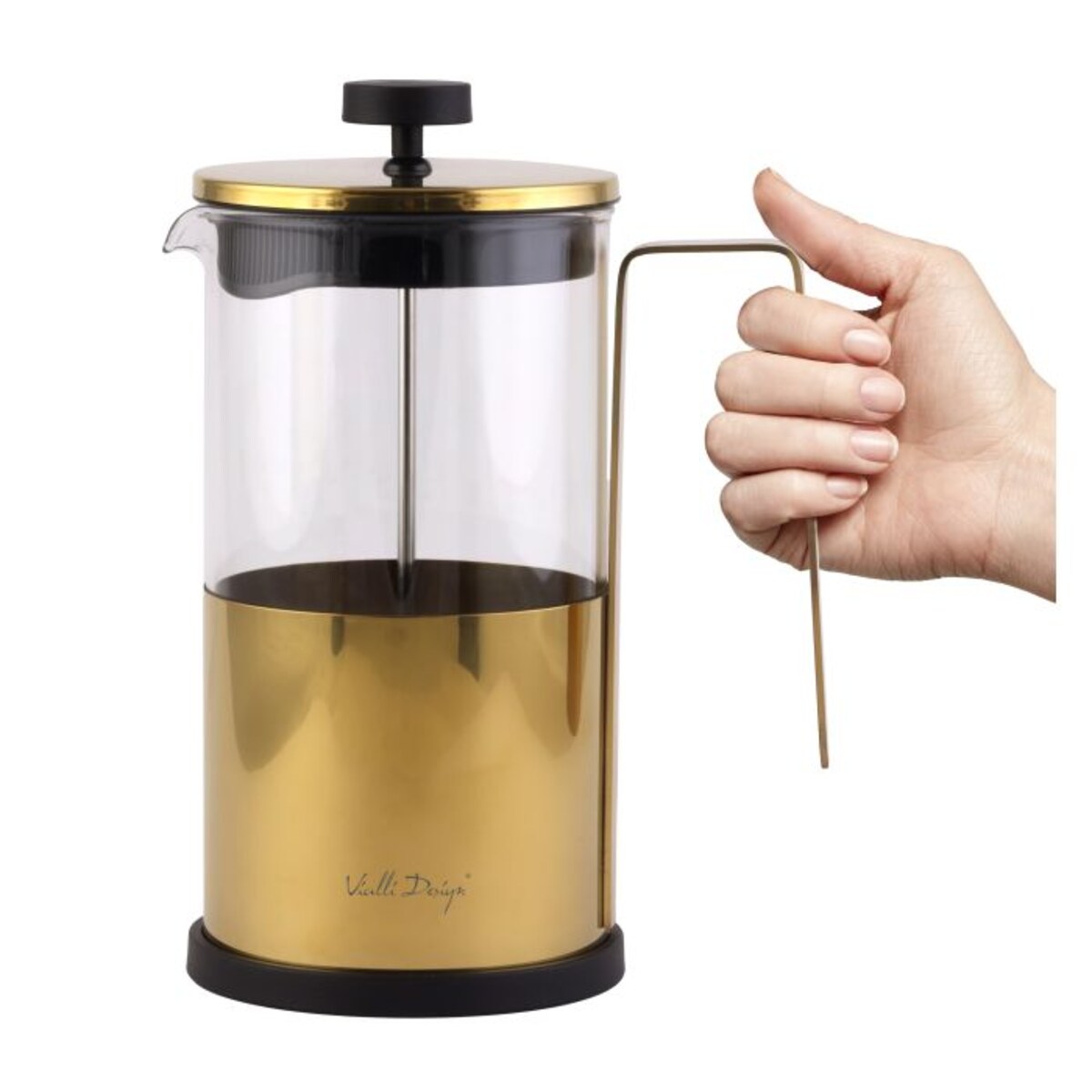 Zaparzacz do kawy i herbaty 1000 ml Diamante złoty 0695