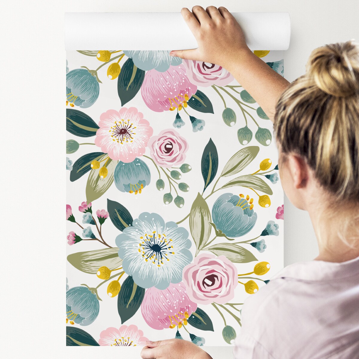 Tapeta Kolorowe KWIATY Liście Rośliny Natura