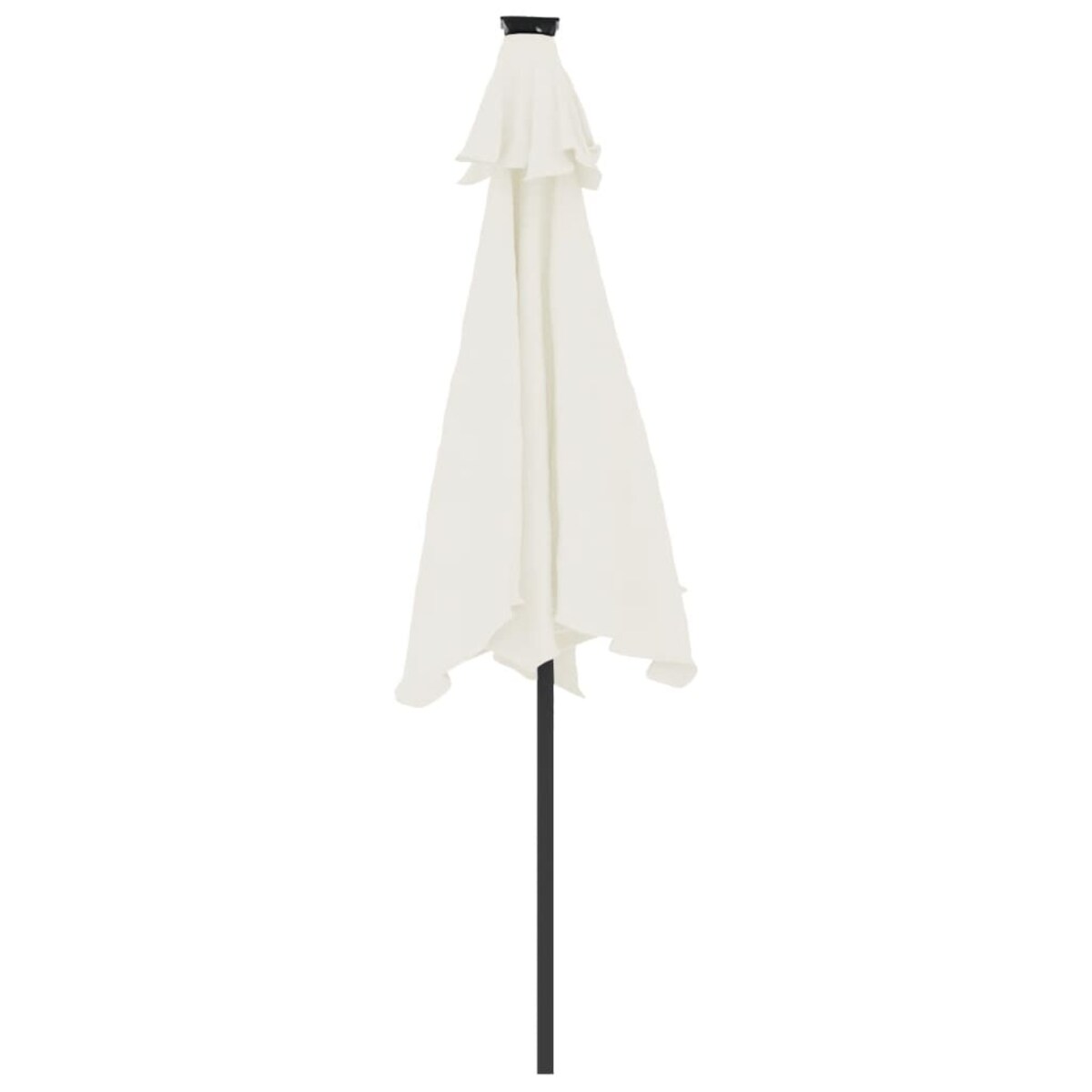 vidaXL Parasol ogrodowy z LED, stalowy słupek, biały, 225x225x212 cm