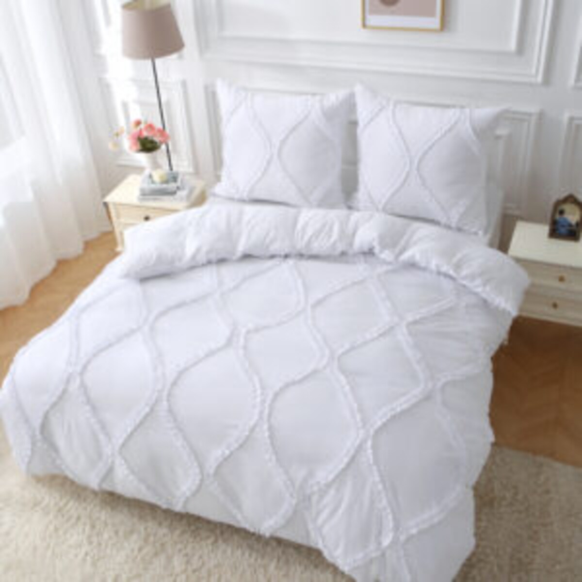 pościel "royal" 160x200 cm mikrofibra biały