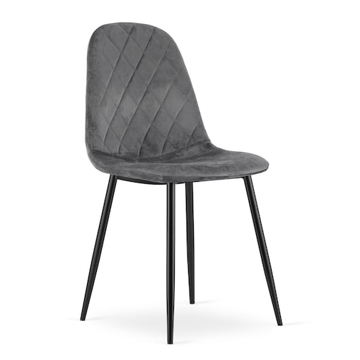Krzesło Do Jadalni Kuchni Salonu Asti - Ciemny Szary Aksamit
