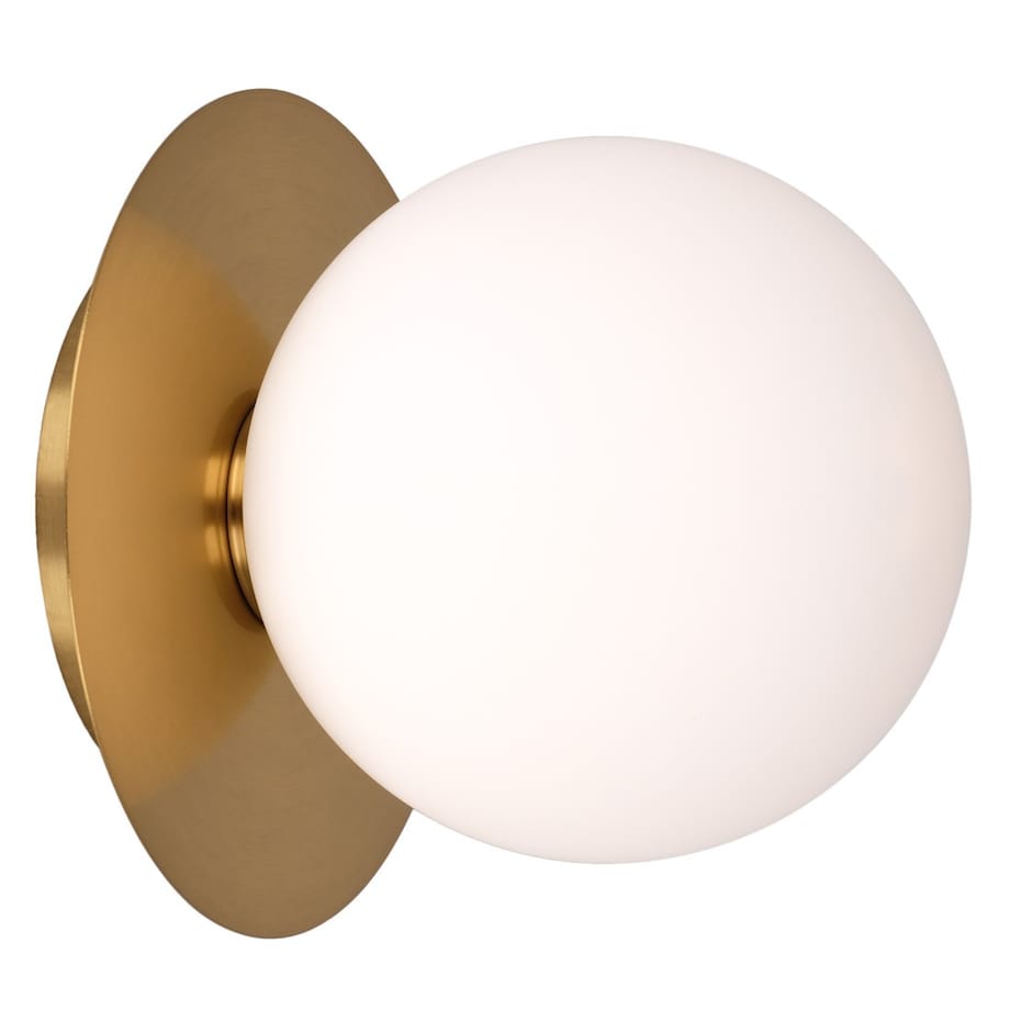 Ścienna LAMPA kula CAPE TOWN W01063BR Cosmolight kinkiet szklany do przedpokoju ball mosiądz