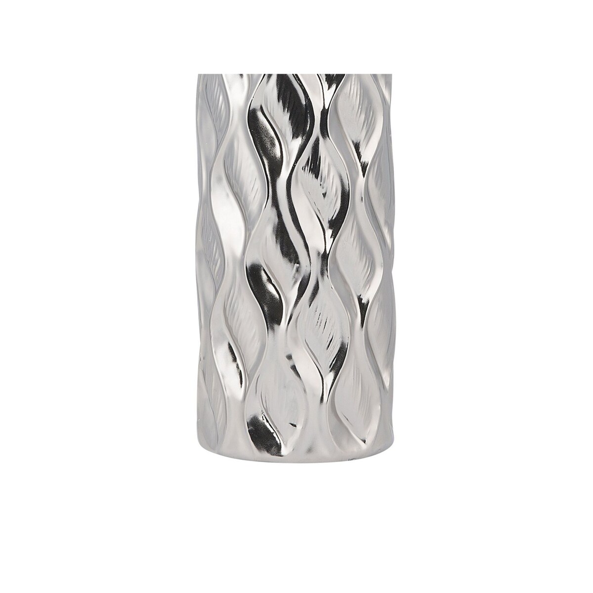 Wazon dekoracyjny ceramiczny srebrny BASSANIA