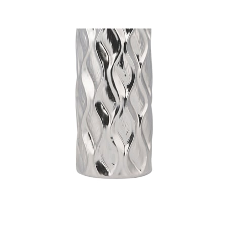 Wazon dekoracyjny ceramiczny srebrny BASSANIA