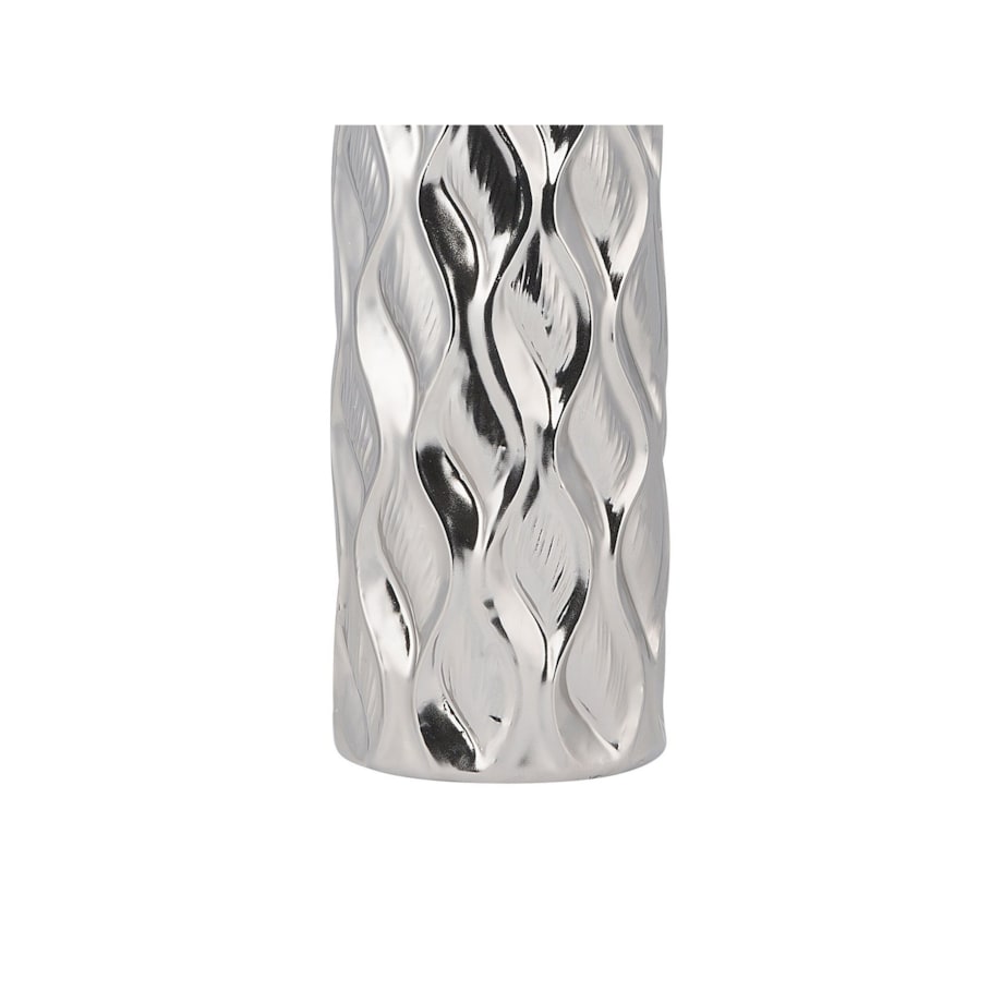 Wazon dekoracyjny ceramiczny srebrny BASSANIA
