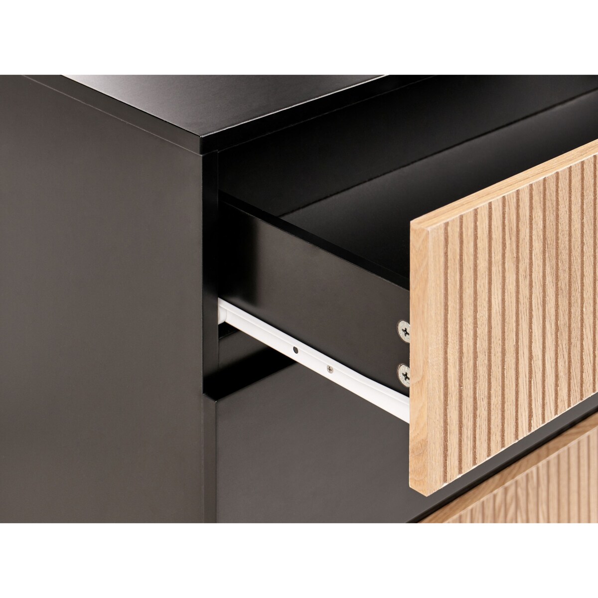 Komoda czarny z brązowym BLYTHE