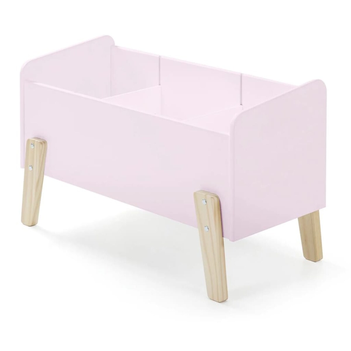 Vipack Skrzynka na zabawki Kiddy, drewniana, różowa