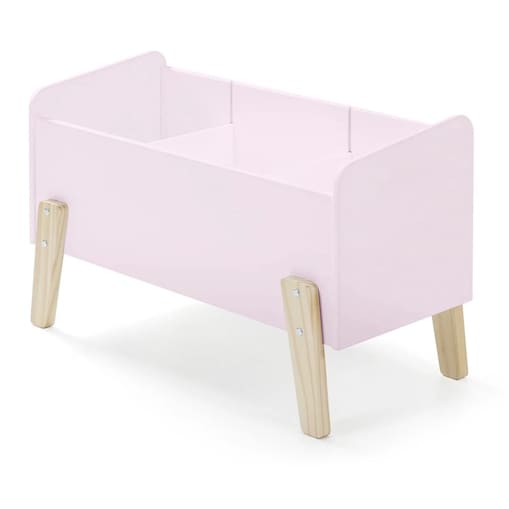 Vipack Skrzynka na zabawki Kiddy, drewniana, różowa