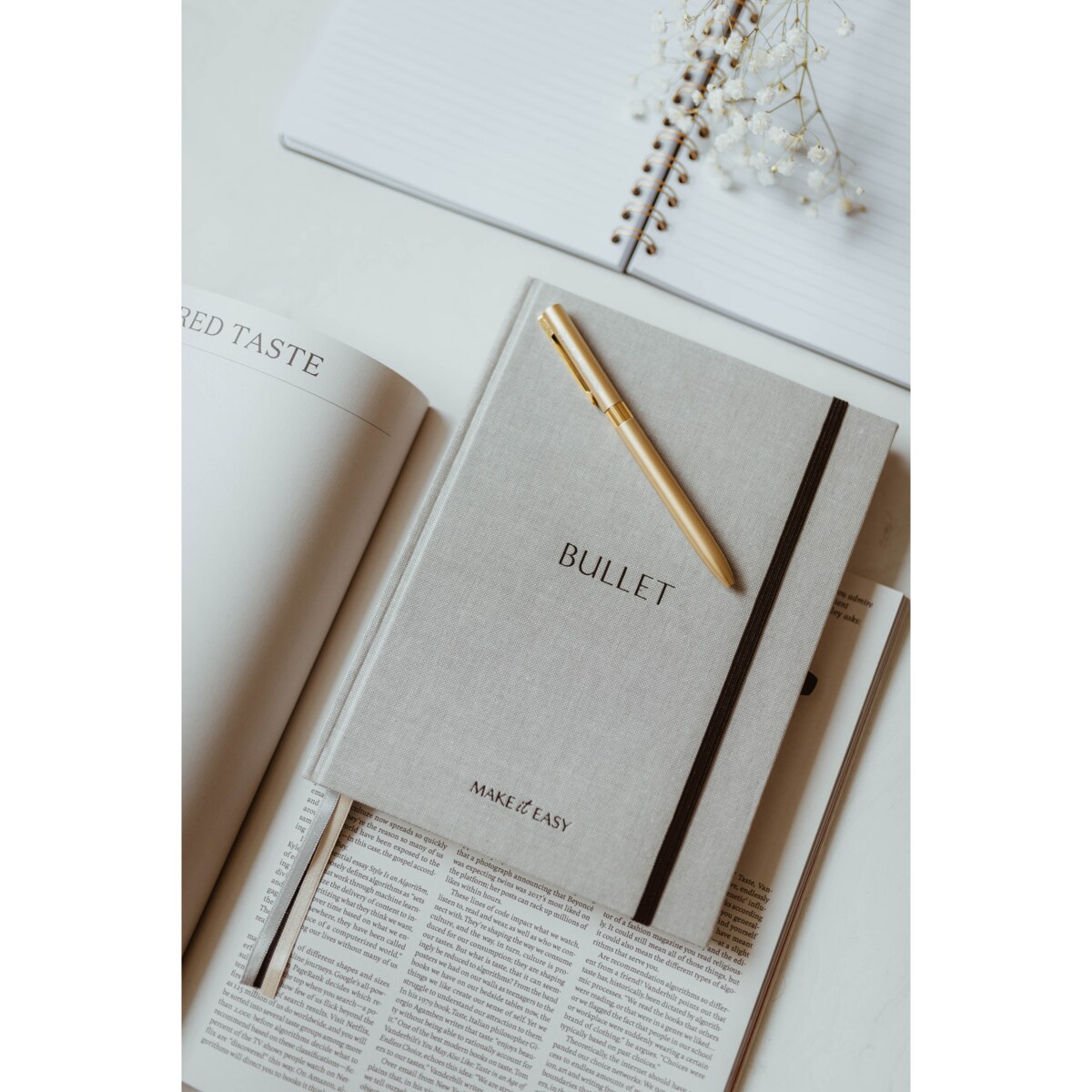 Notes w kropki - Silver Linen