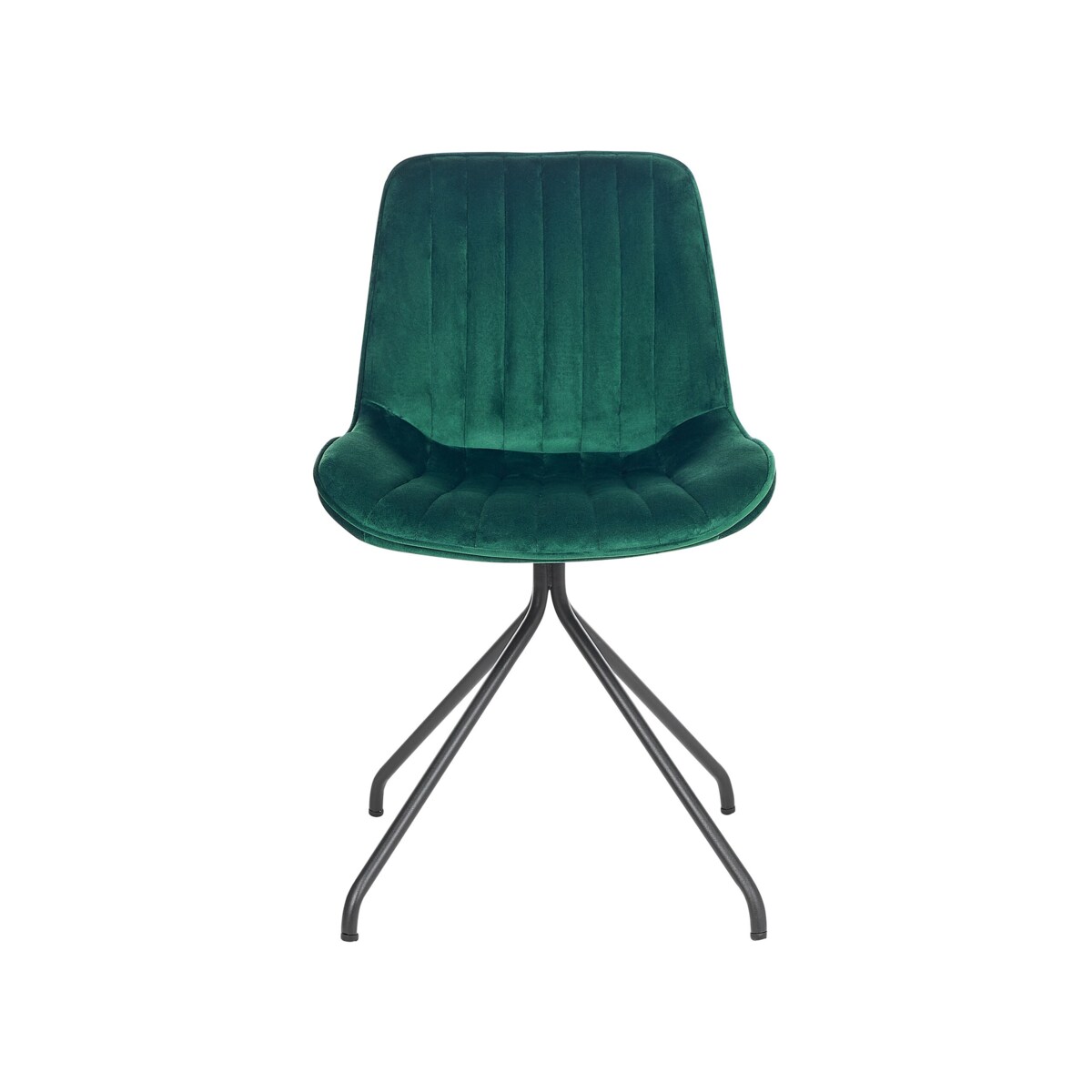 Zestaw 2 krzeseł do jadalni welurowy zielony NAVASOTA