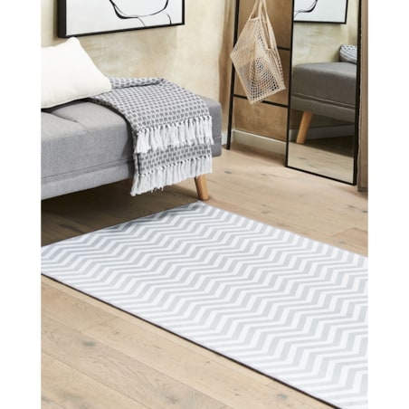 Dywan 80 x 200 cm biało-szary SAIKHEDA